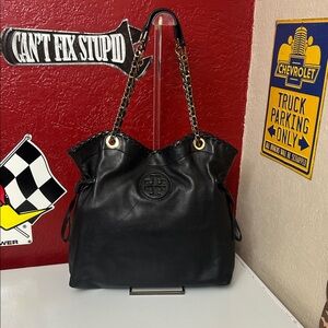 Tory Burch Black Leather Shoulder Bag